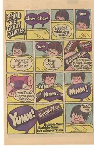 Anuncio de goma de burbuja Yum 1982 Super Yum - Imagen 1 de 1