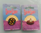 2 X Captain Scarlet Collectable Enamel Pins From 1993 W/ Original Retail Backing