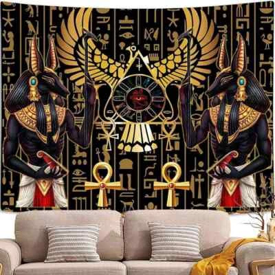 Ägyptische Mythologie Tod Anubis Poster XXL Wandteppich Wandbehang Fototapete - Bild 1 von 4