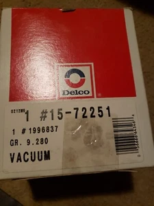 NOS DELCO 15-72251 VACUUM 1996837 - Picture 1 of 5