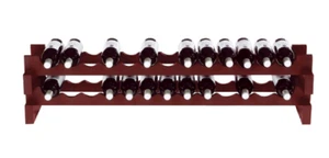 NEW 26-Bottle Stackable Wine Rack (mahogany finish), in original box, unopened - Picture 1 of 3