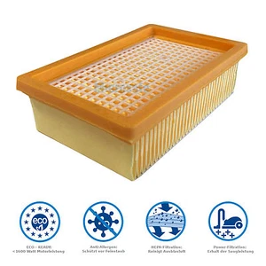 Filtro de pliegue plano para aspiradora multiusos Kärcher WD4 WD 4 Premium / WD 4 Car Kit - Imagen 1 de 1
