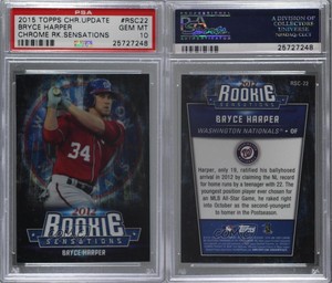 2015 Topps Chrome Update Mega Box Rookie Sensations Bryce Harper PSA 10 GEM MT