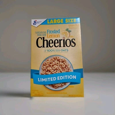 General Mills Cheerios FROSTED LEMON Limited Edition Large 14.7 OZ GLUTEN FREE  - Image 1 of 2