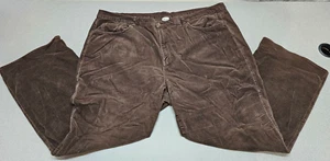 VENEZIA Womens Plus Size 28 (50x30) Brown Corduroy Pants Straight Leg Stretch - Picture 1 of 7