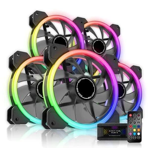 Neue Dual Ring RGB Lüfter 120mm RGB LED Gehäuselüfteradressierbare RGB Mother... - Afbeelding 1 van 9