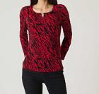 Damen Shirt mit Animal-Druck "rot" Gr. 48 UVP: 59,99€ 1.2580