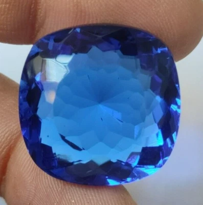 Large Blue Tanzanite 77.60 Ct. Cushion Faceted Cut Loose Gemstone Gift for Women - Image 1 of 4