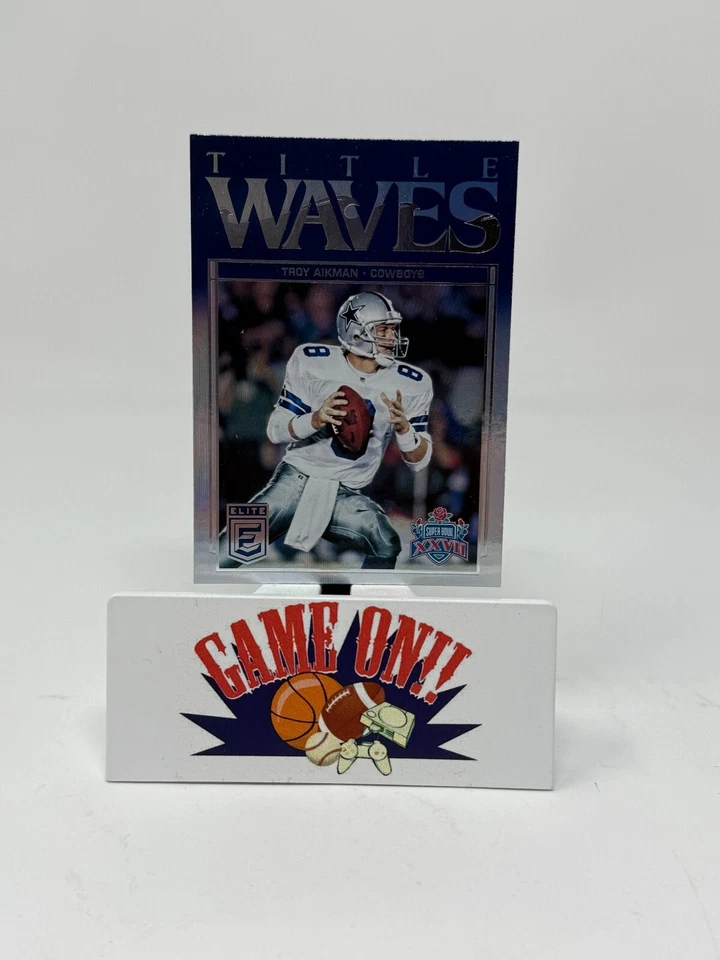2018 Elite Football Troy Aikman Title Waves Card #TW-20 - Image 1 of 2