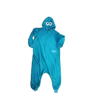 Cookie Monster Elmo Costume Hoodies PJ Bodysuit Adult Small Sz 0-2 - Picture 1 of 1