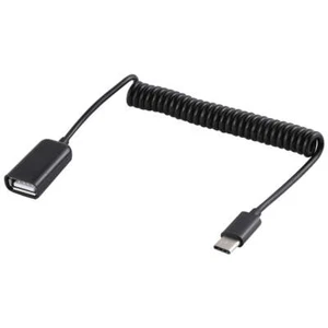 AMZER USB-C/Type-C Male to USB Female Spring Coiled Laptop Charging Cable Cord - Picture 1 of 4