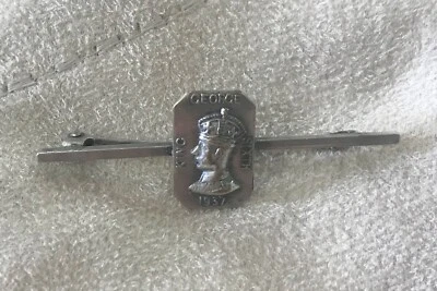1937 KING GEORGE VI VINTAGE BAR BROOCH - Image 1 of 2
