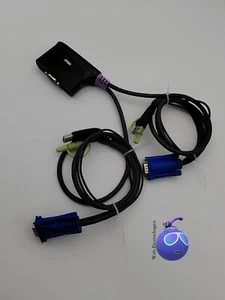 ATEN Commutateur KVM à câble audio/VGA USB à 2 ports (0,9 m) CS62US - Imagen 1 de 7