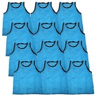 (12) LIGHT BLUE SCRIMMAGE VESTS PINNIES Soccer, Softball, Track & Field YOUTH