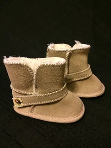 Tiny Tillia Beige Suede Boots with Ankle Strap - Size 0-6M - NEW without box!!! - Picture 1 of 5