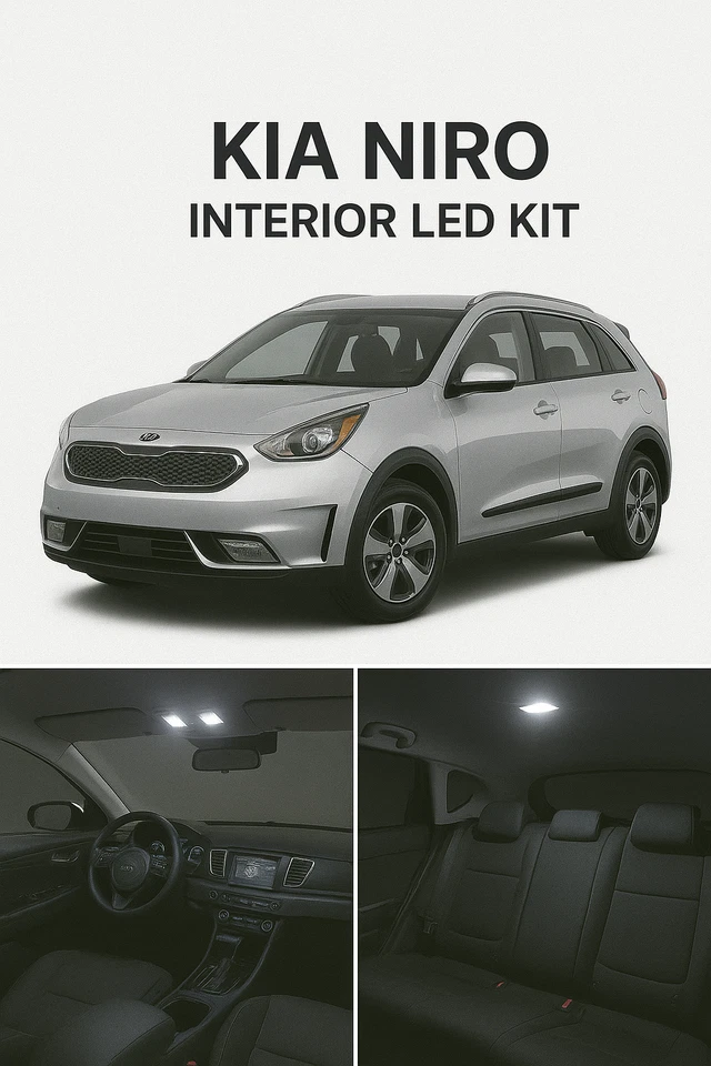 KIA NIRO LEDS WHITE INTERIOR UPGRADE LED LIGHT KIT COMPLETE - Image 1 of 1