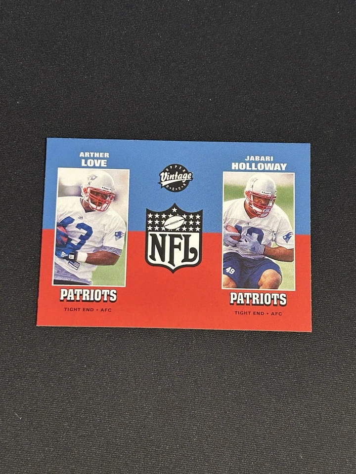 2001 Upper Deck Vintage - Jabari Holloway, Arther Love #268 (RC) NE Patriots - Image 1 of 3