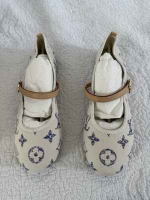 Auténtico Louis Vuitton Romy Ballet Plano Talla 37 Foto 1 de 4
