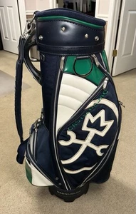 (Rare) CASTELBAJAC Green/White/Blue Cart Bag w/Malbon Rain Cover & 5-Way Divider - Picture 1 of 14