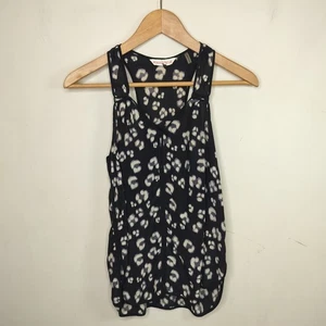 Top sin mangas de seda Rebecca Taylor talla 2 para mujer manchado negro gris marfil - Imagen 1 de 9