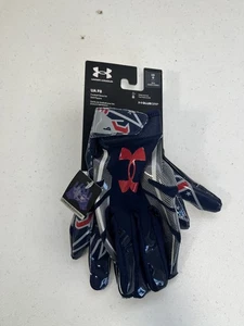 Guantes de fútbol americano edición limitada UA F8 para hombre grandes azules rojos blancos Under Armour - Imagen 1 de 3