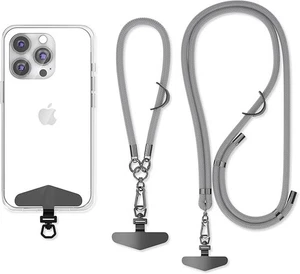 2er Pack Handy Schlüsselband, verstellbare Umhängeschlaufe & Handschlaufe, 2 Metalllaschen - Bild 1 von 5