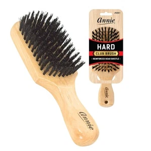 Annie | Club Brush | Boar & Nylon Hard Bristle | Polished Brown, Black - Picture 1 of 5