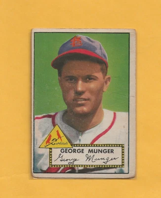 1952 Topps Baseball #115 George Munger CARDINALS VG - Image 1 of 2