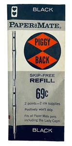 Vintage PaperMate Ink Refill Piggy Back Black Ink - For collection-Display Only - Picture 1 of 7