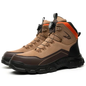 Safety Work Shoes Steel Toe Cap Rotating Button Comfort Breathable Boots New - Picture 1 of 31