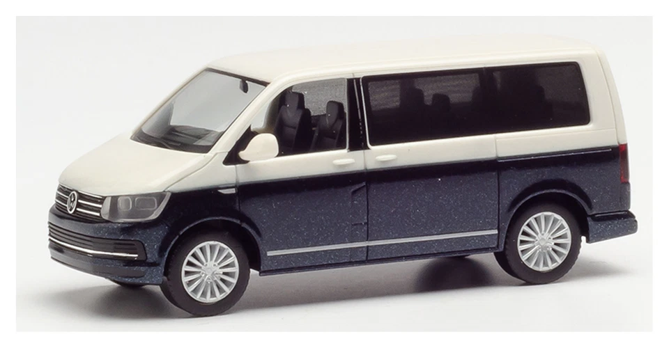 HERPA 038730-002 Scala HO VW T6 Multivan bicolore colore bianco e blu - Immagine 1 di 1