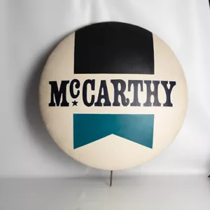 Vintage Eugene McCarthy per Presidente grande spilla finta da appendere a parete - Foto 1 di 9