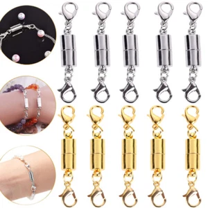 Strong Magnetic Lobster Claw Lock Clasp Jewelry Bracelet Necklace Hook Connector - Picture 1 of 13