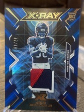 2022 Panini XR X-Ray Swatches Blue /49 John Metchie III #XR-16 Rookie RC Texans
