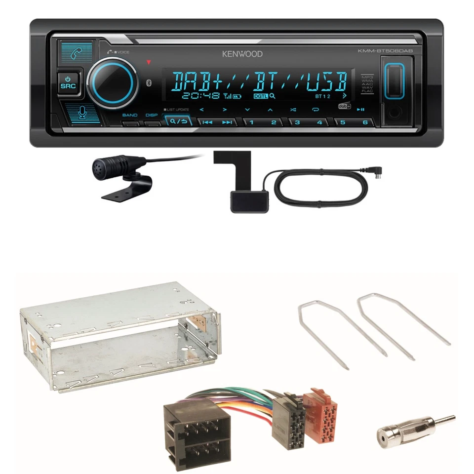 Kenwood KMM-BT508DAB Bluetooth DAB Einbauset für Opel Astra F G Corsa B Zafira A - Bild 1 von 1