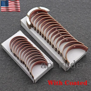 Engine Polymer Coated Main Con Rod Bearings For BMW 3.0 Turbo L6 N51 N52 N54 N55 - Picture 1 of 10