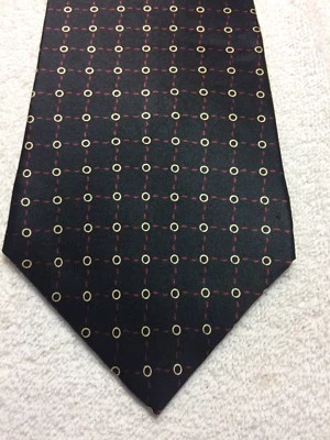 CORBATA PERRY ELLIS HOMBRE NEGRA CON BLANCO Y ROJO 4 X 57 Foto 1 de 3