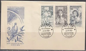 Czechoslovakia Scott 905-7 FDC - UN Human Rights Declaration - Picture 1 of 1