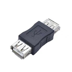 USB Coupler Gender Changer Converter Adaptor Type A Female to A F Joiner - Black - Picture 1 of 1
