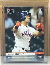 2019 TOPPS NOW #803 MICHAEL BRANTLEY HOUSTON ASTROS WALK-OFF HR PRINT RUN 241