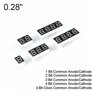 0.28" inch LED Segment Display Digital Tube Common Cathode/Anode 1/2/3/4 Bit Red - Picture 1 of 8