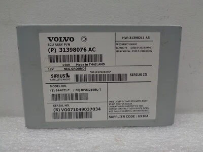 Módulo receptor de radio por satélite Volvo S60 Sirius 2015-2017 31398076 OEM AK240577 Foto 1 de 4
