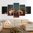 5 Piece Canvas Paintin Fruit Still Life Poster Print Home Room No Framed
