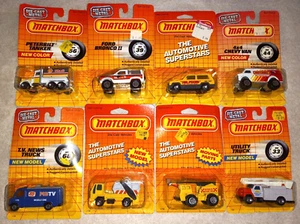 VTG 1987 MATCHBOX CAR LOT of 8: Ford, Jeep Cherokee, Chevy Van ........ - Picture 1 of 9