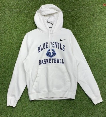 Sudadera con Capucha Duke Blue Devils Nike Para Hombre Pequeña Blanca Baloncesto Años 90’s March Madness Y2K Foto 1 de 4