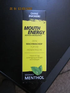 Mouth Energy Koffein-Mundspray Geschmack Menthol mit Vitamin B12 neu!! - Bild 1 von 2