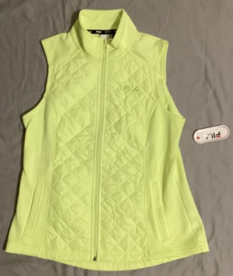 Chaleco con cremallera completa para mujer Fila en amarillo brillante talla pequeña - ¡Nuevo con etiquetas! Foto 1 de 3