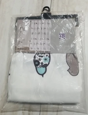 NEW - Lush Decor  ROWLEY BIRDS Shower Curtain Blue/Gray - 72 x 72" - Image 1 of 4