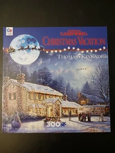 Christmas Vacation Puzzle Thomas Kinkade 300 & Card Scramble Board Game Set - Picture 1 of 4