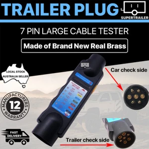 7 pin large socket cable tester trailer boat caravan 12v for Bulb light tester - Picture 1 of 2